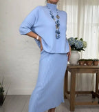 Elaine | Ribbed Skirt Comfort Set