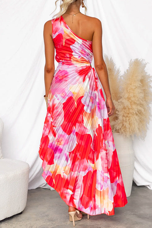 Yanira | Pleated One-Shoulder Dress