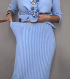 Elaine | Ribbed Skirt Comfort Set