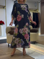 Bernadette | Floral Print Chiffon Maxi Dress