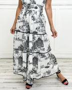 Margot | Classic Toile Maxi Dress