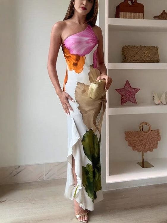 Flore | Multi Colored Floral Maxi Dress