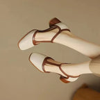 Isava | Mid Heel Leather Shoes