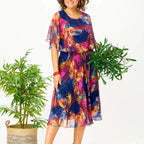 Evelyn | Plus Size Chiffon Midi Dress
