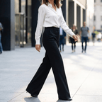 Elara – Women's High-Waisted Wide-Leg Suit Trousers
