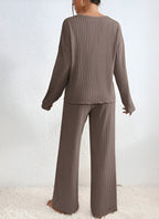IRENE™ – Ribbed V-Neck Sweater Set