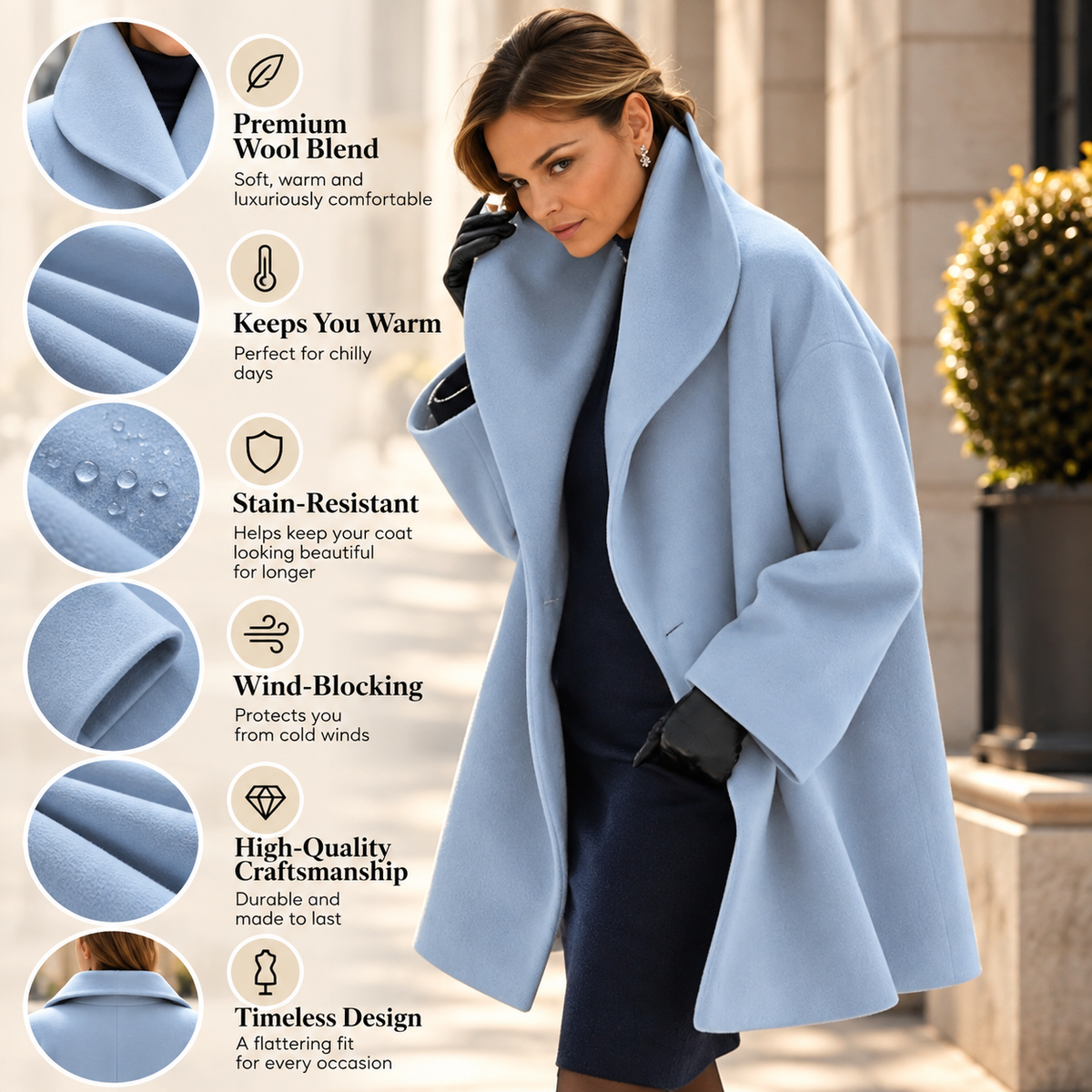 Vania™ Elegant Hooded Coat